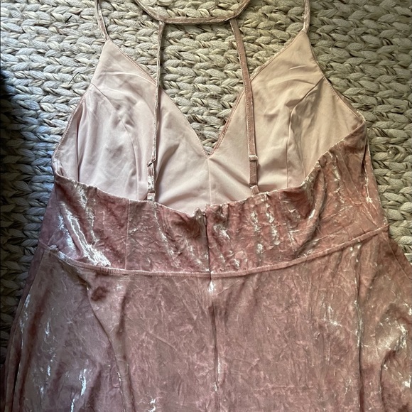 Forever21+ Crushed Velvet Blush Fit & Flare Dress - Picture 3 of 4